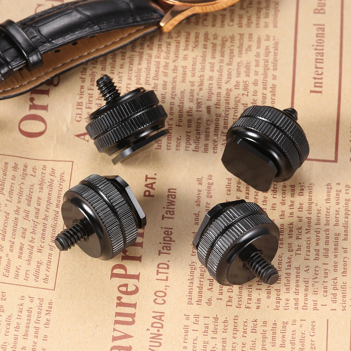 LEDMOMO 4PCS 1/4 Inch Tripod Screw Adapter Flash Hot Shoe Mount Compatible for Nikon SLR DSLR Camera Camcorder
