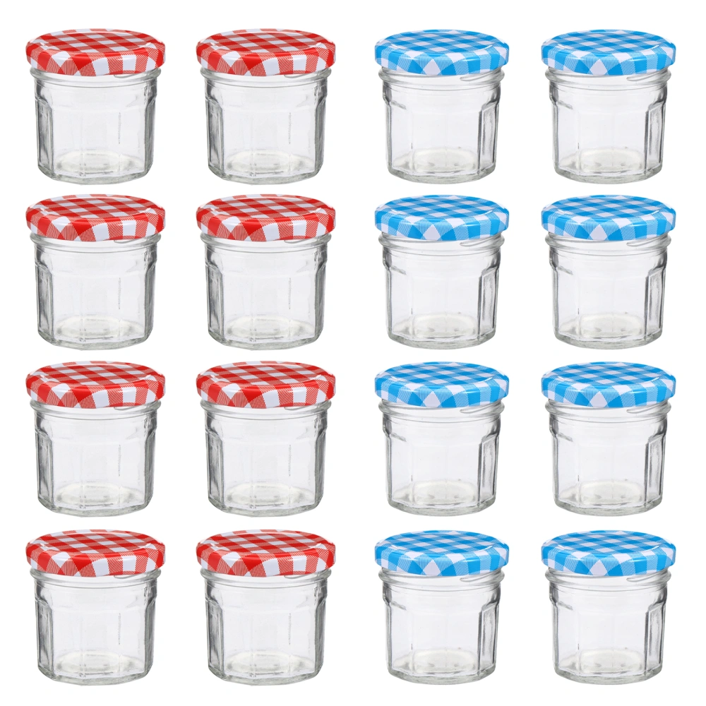 12pcs Glass Jam Honey Storage Jars Pickles Sealed Containers with Lid (50ML)