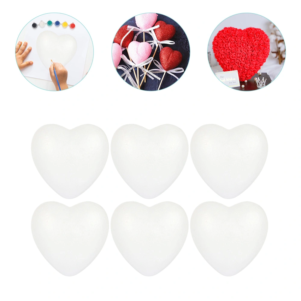 6pcs Craft Foam Balls Heart Shaped Foams Ball Wedding DIY Ornament Supplies