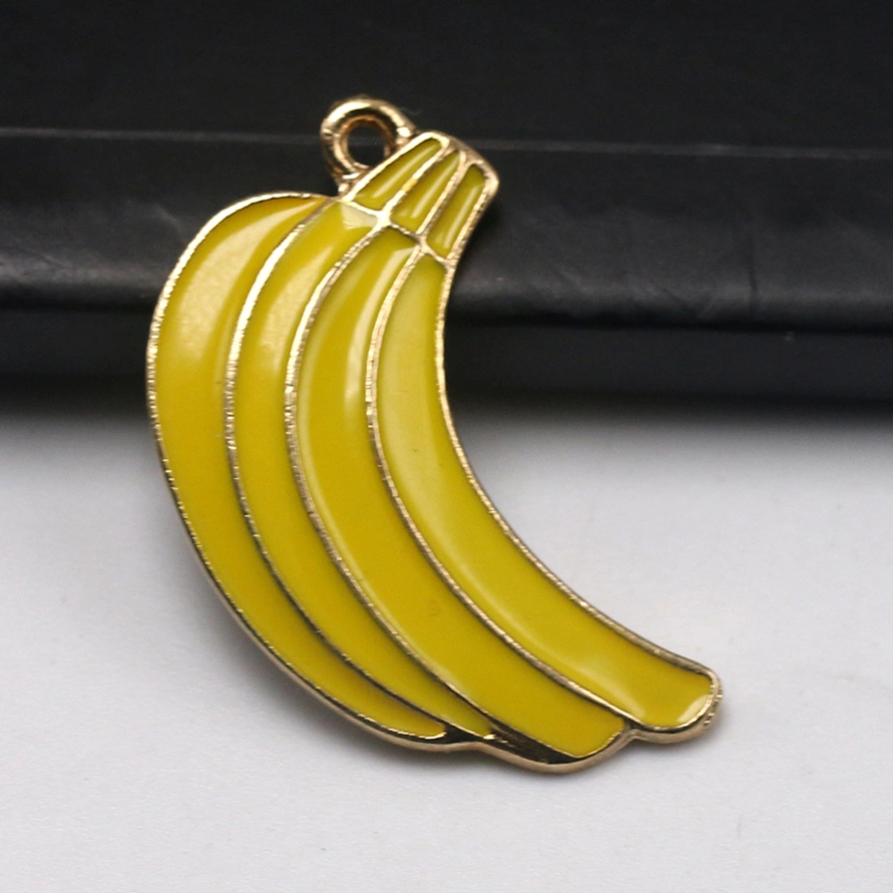 20pcs Alloy Dripping Banana Bracelet Charms DIY Eardrop Sweater Chain Pendant Alloy Bracelet Accessories (Yellow)