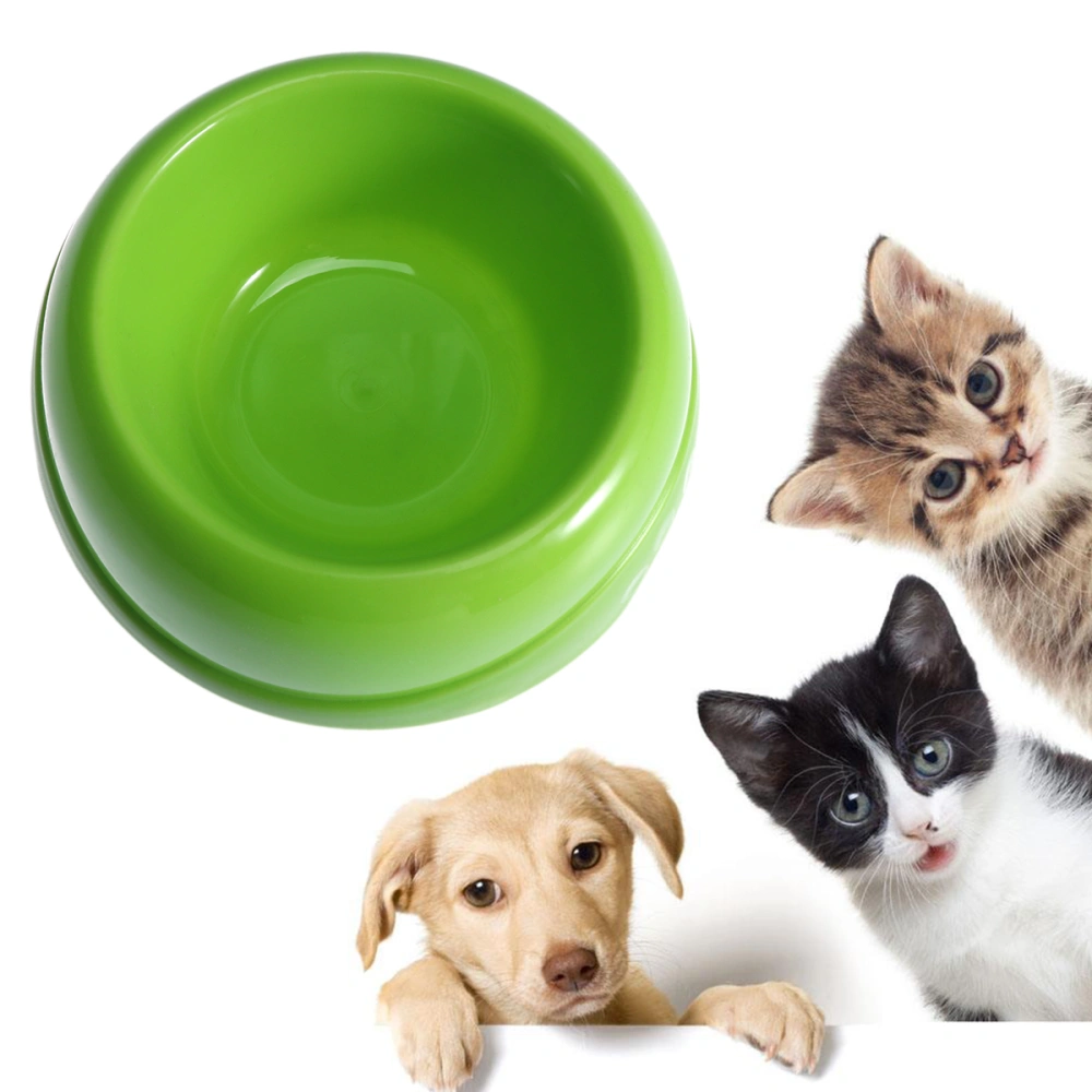 Pet Puppy Dog Feeding Bowl Dog Feeding Bowl Cat Puppy Plastic Non Food Dish Pet Drink Water Bowl Eating Feeder Green