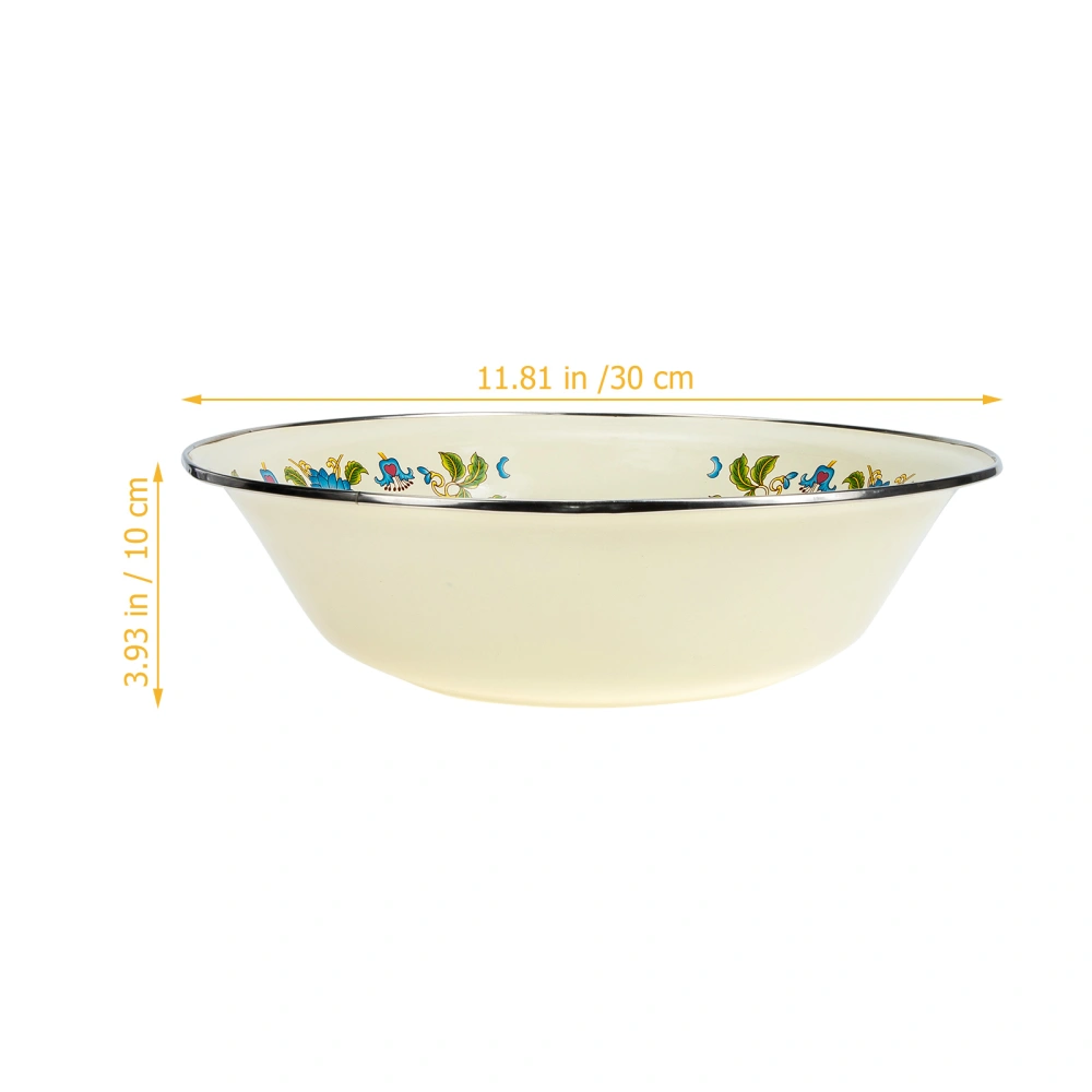 Enamel Basin Vintage Style Basin Thickened Soup Bowl Soup Container for Home