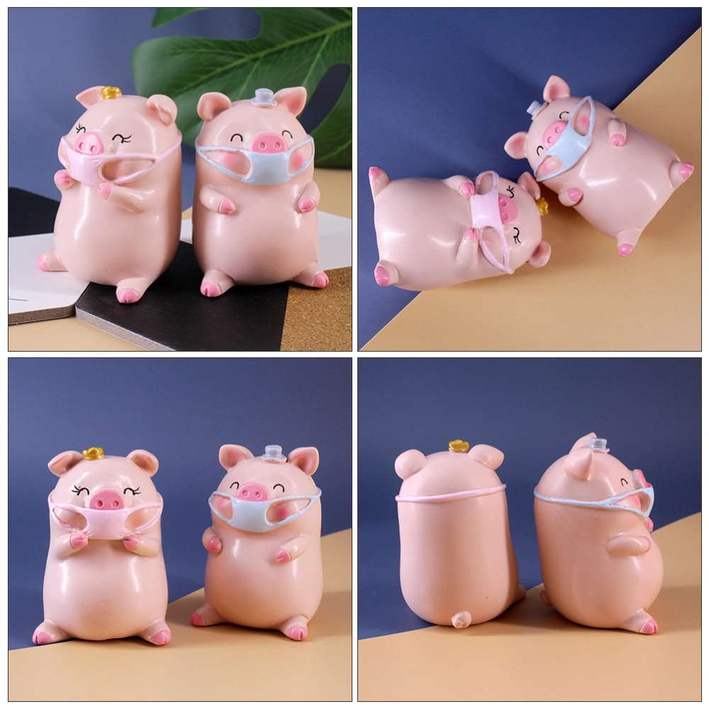 1pc Pig-shaped Cake Topper Adorable Cake Insertion Birthday Cake Decorative Prop