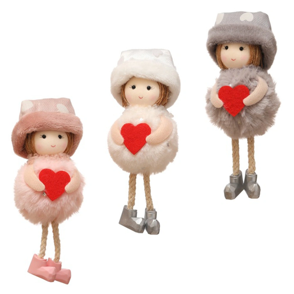 3pcs Christmas Doll Pendants Christmas Tree Hanging Ornaments Xmas Decor