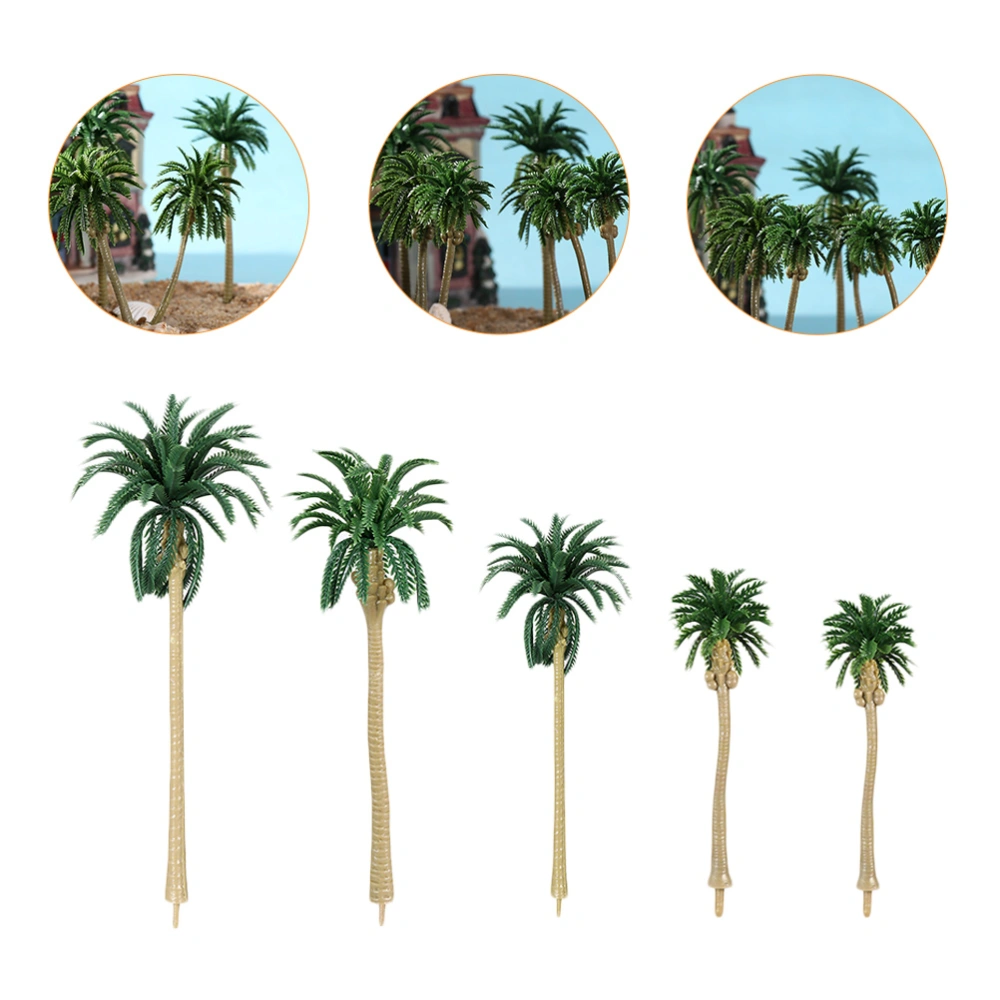 25Pcs Simulation Coconut-tree Shaped Adornments Small Tree Models Sand Table Accessories