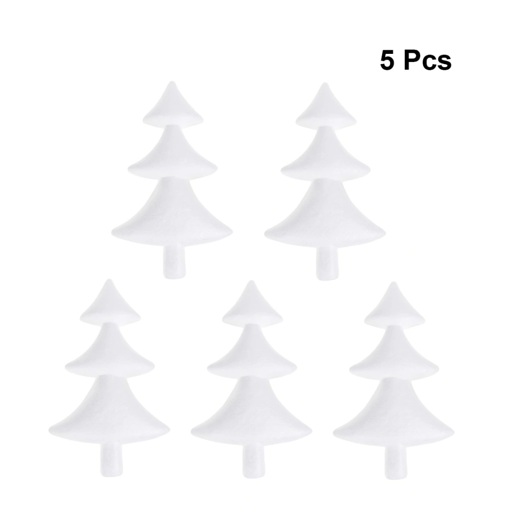 5pcs White Christmas Tree Creative Tree Ornaments Layout Decorative Props for Christmas Shopping Mall