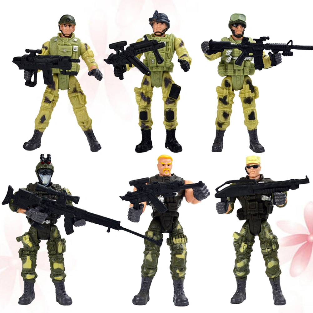 6pcs Special Forces Toys Funny Parent-Child Interactive Battle Practical Special Forces Model Toys for Girl Boy Kids
