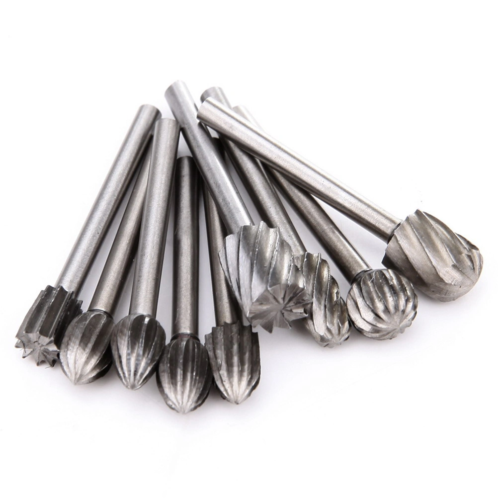 20 PCS HSS Wood Milling Rotary Tools Grinding Bits Rotary Burrs Files Woodworking Router Grinding Tools 3mm