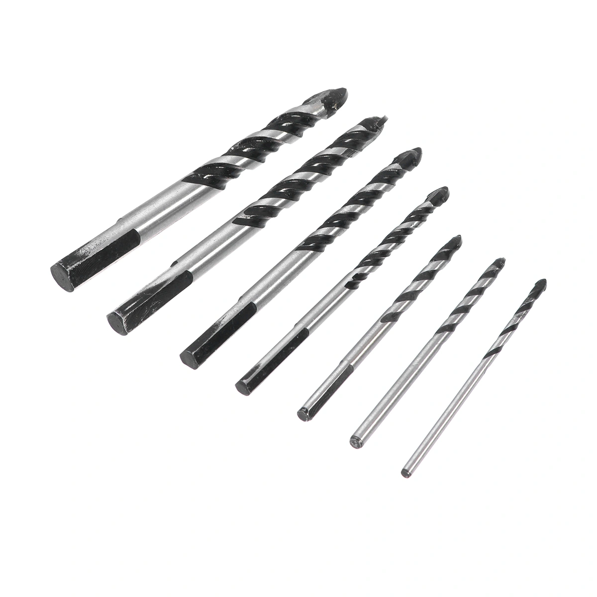7Pcs Ceramic Tile Brick Glass Drill Bit Set Glass Cutter Hole Tools Black