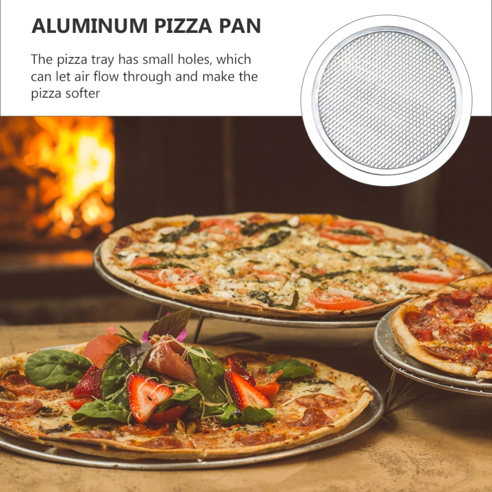 Pizza Pan Aluminum Pizza Baking Tray Non-sticky Pizza Plate Pizza Oven Pan