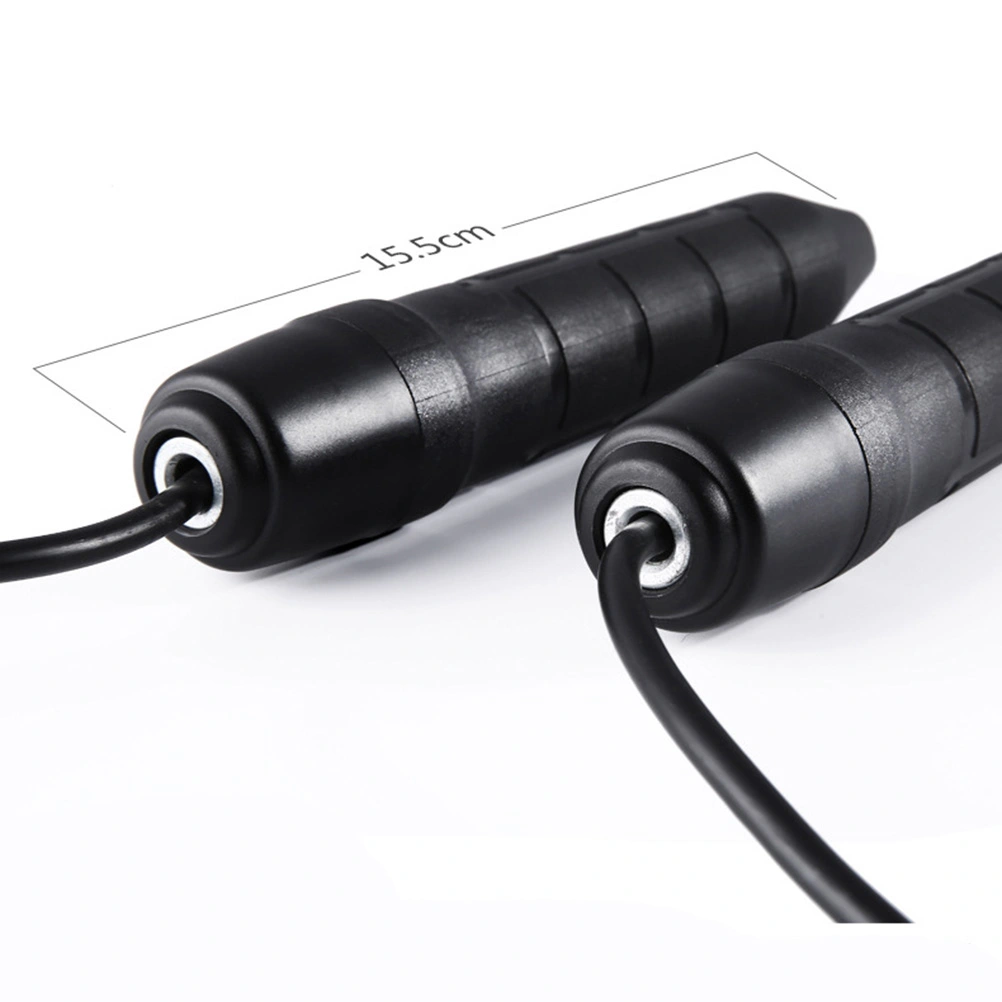 Fitness Jump Rope Thicken Bearing Jump Rope Comfortable Handle Rope Jumping Workout for Women/Men Exercise (Black)