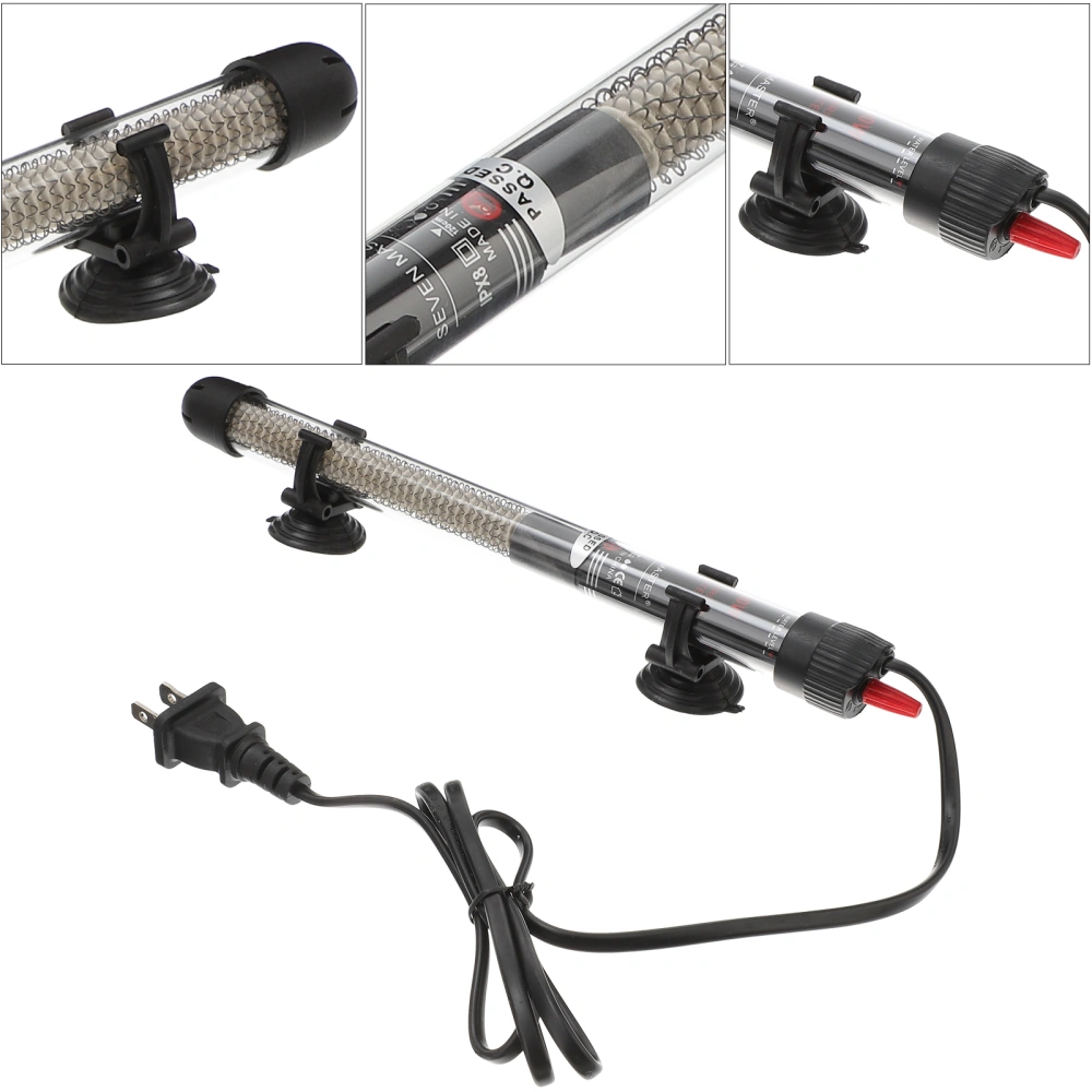 110V 300W Submersible Heater Heating Rod for Aquarium Glass Fish Tank Temperature Adjustment (US Plug)