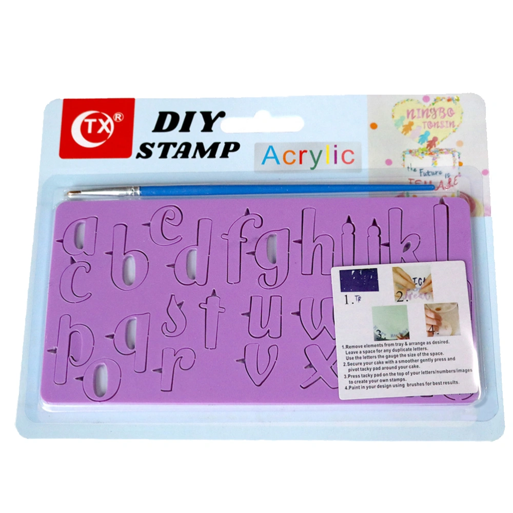 1 Sheet of Embossed Mold DIY Alphabet Number Cake Cookie Molds Fondant Decoration Baking Tools