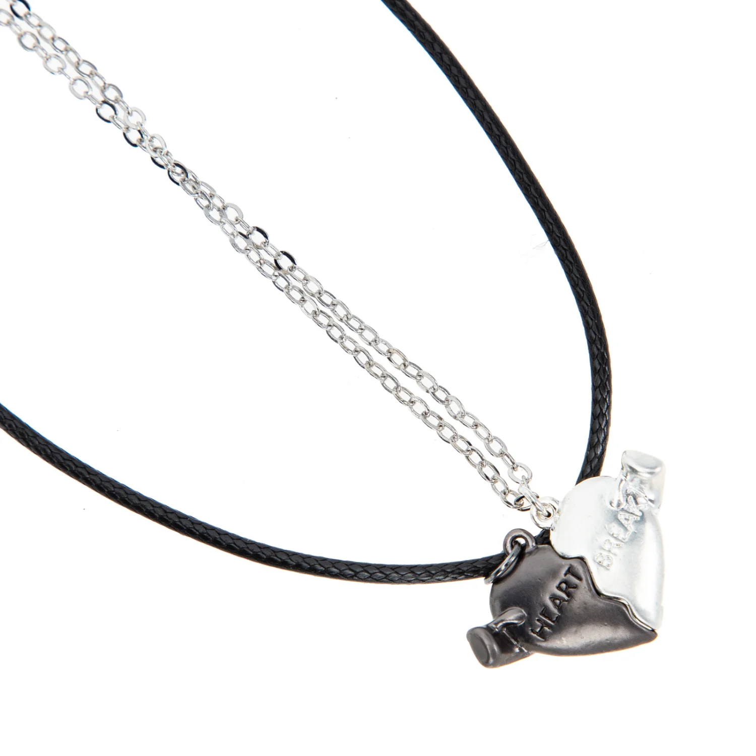 1 Pair Magnetic Matching Heart Necklace Puzzle Necklaces Romantic Couples Gift