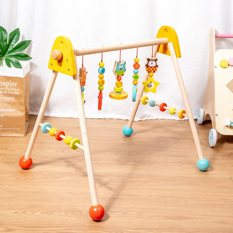 Wooden Newborn Fitness Equipment Pendant Rings