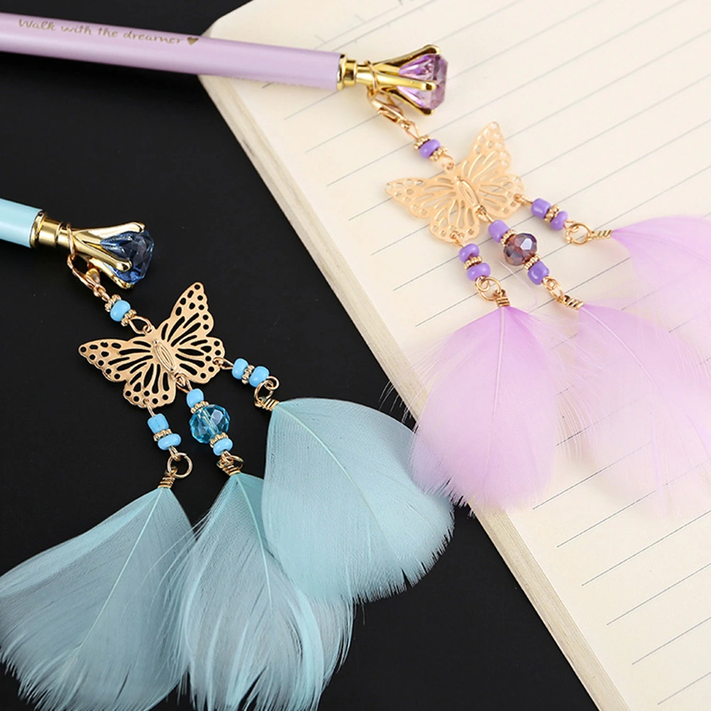 2pcs Diamond Pencil Pendant Mechanical Pencil Metal Pencil Student Stationery