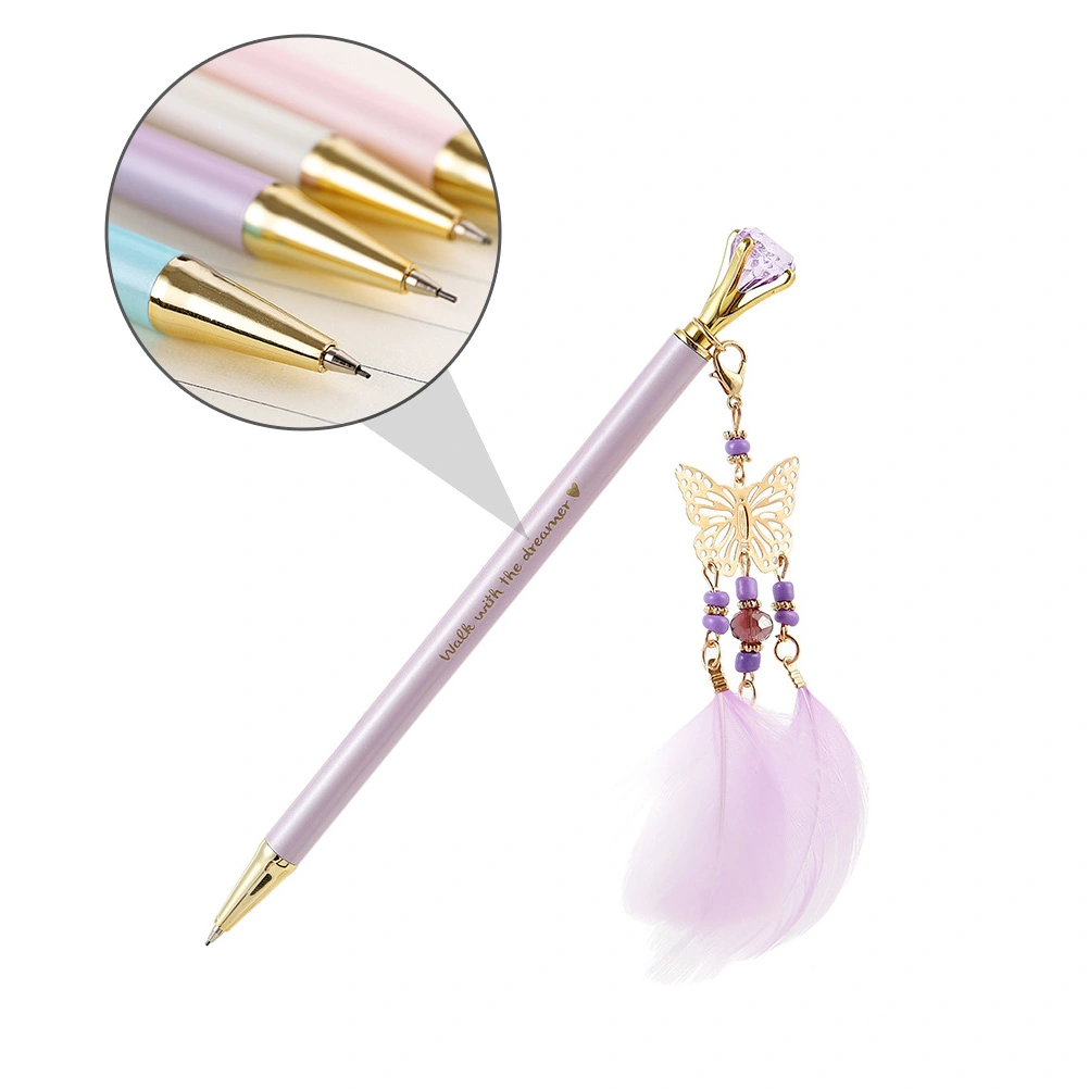 2pcs Diamond Pencil Pendant Mechanical Pencil Metal Pencil Student Stationery