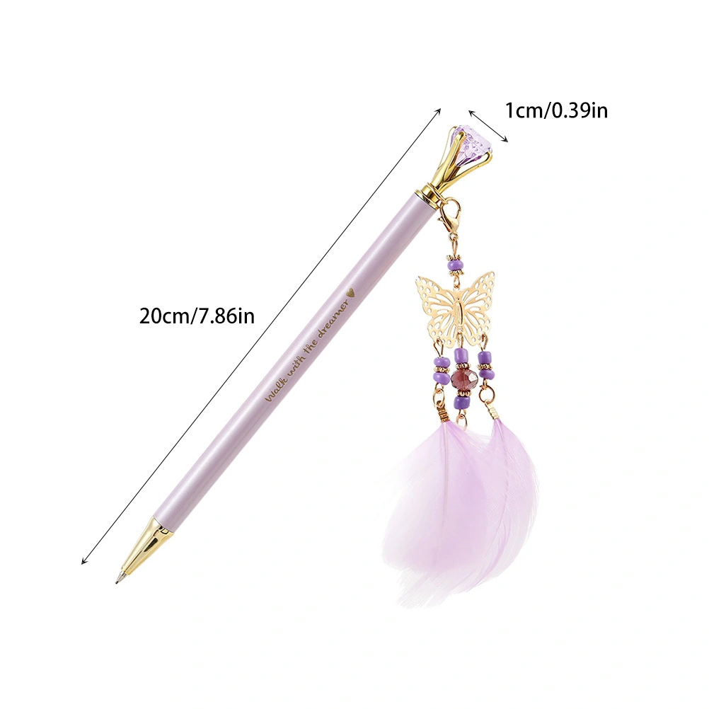 2pcs Diamond Pencil Pendant Mechanical Pencil Metal Pencil Student Stationery