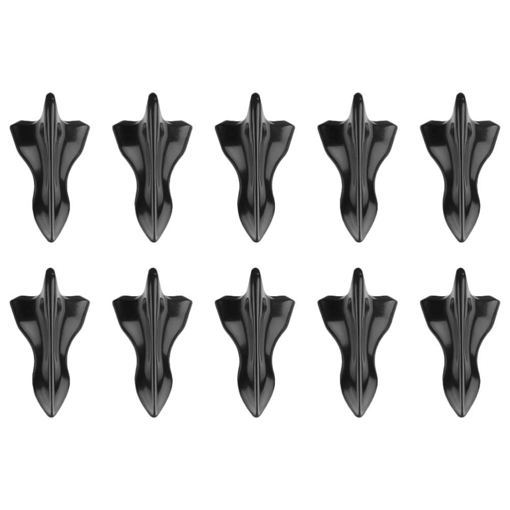 10 Pcs Automobile Fin Shark Style Roof Bumper Empennage Car Modification Accessories Carbon Fiber Shark Fin for Car (Black)