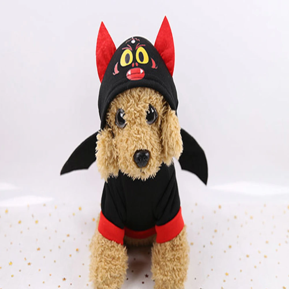 Halloween Bat Wings Costumes Adorable Clothes Costume Ball Party Outfits for Dogs Pets Cats (Black Size M)