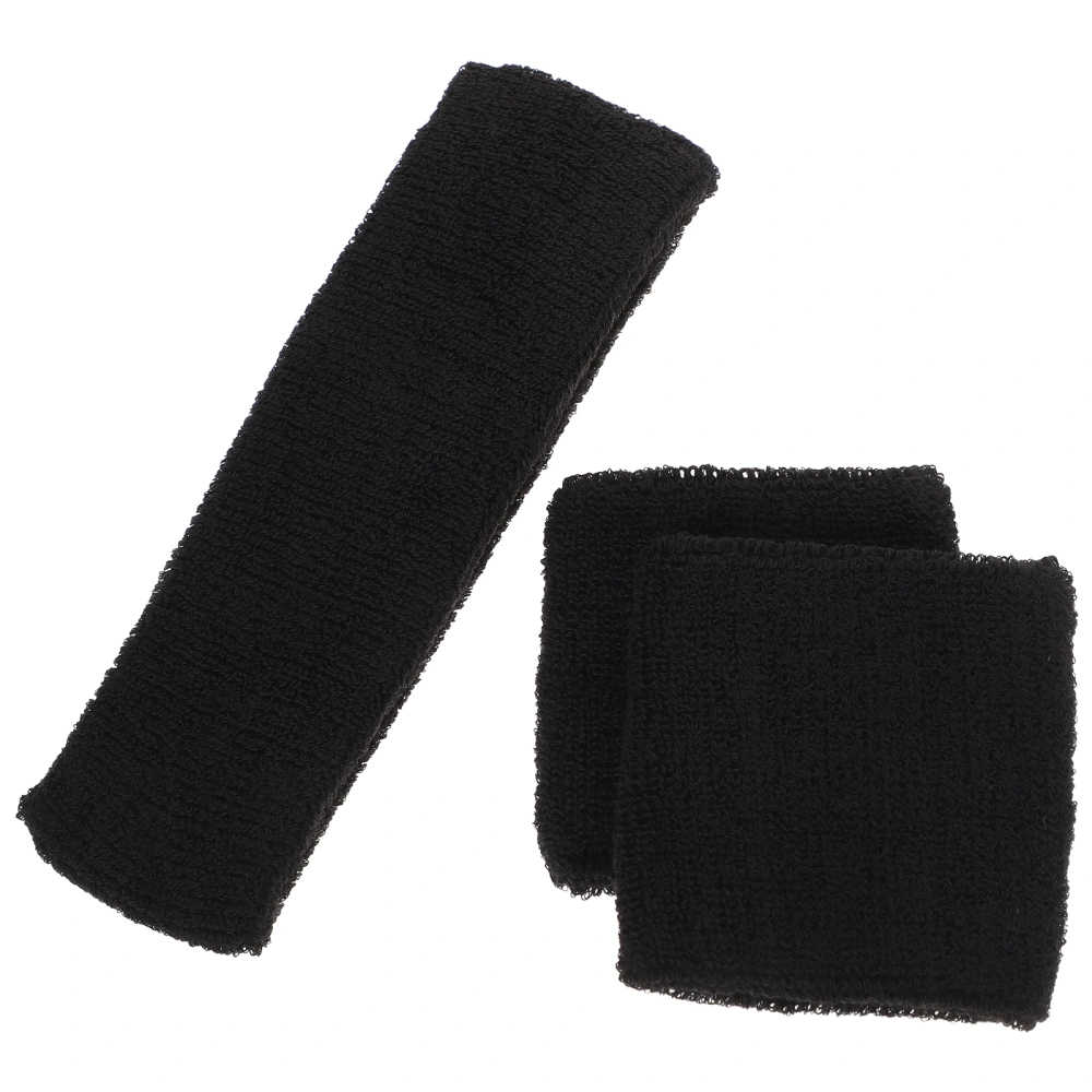 1 Set Sports Headband Elastic Headband Wristband Running Headband Yoga Sweatband Wrist Band