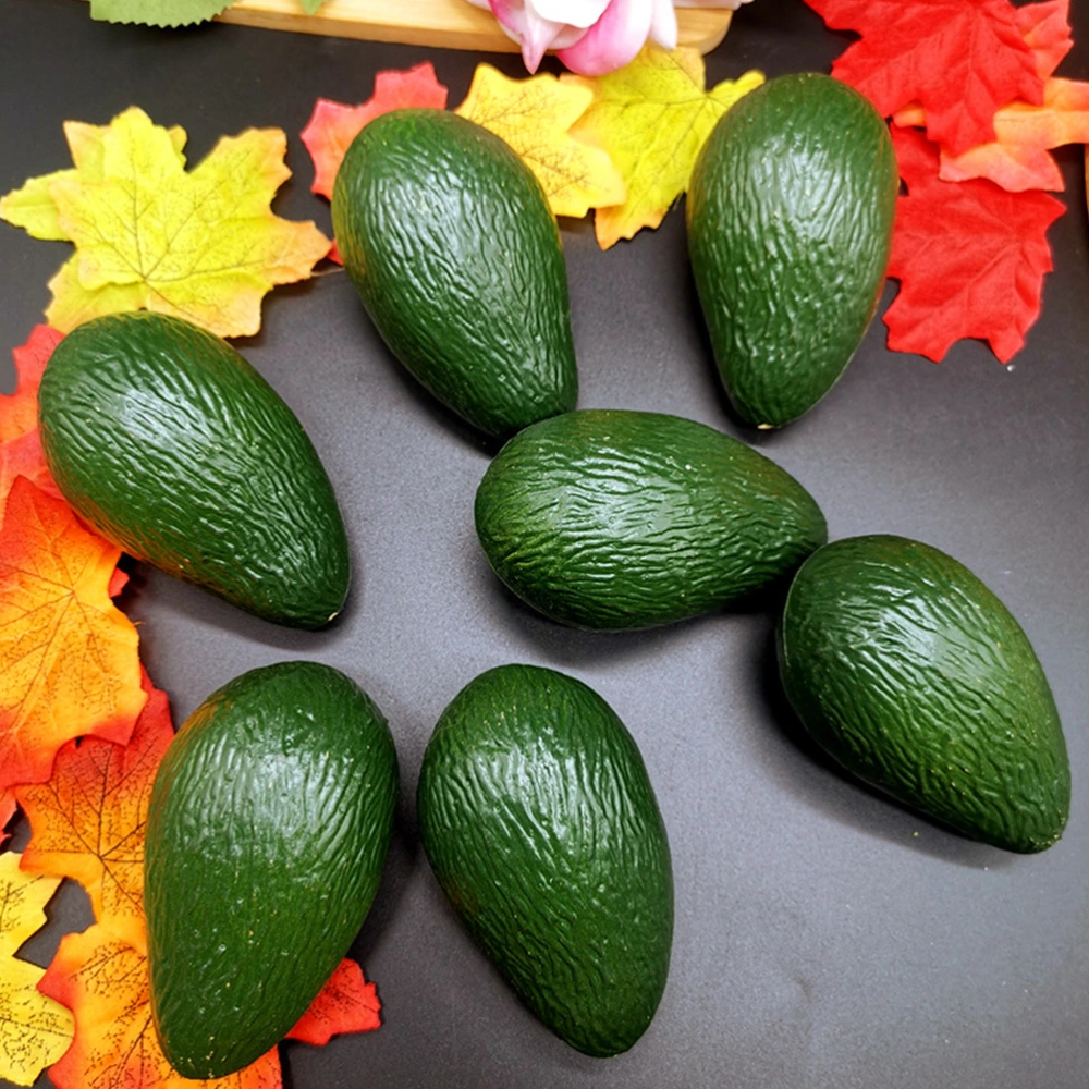 3pcs Artificial Avocado Model Photo Props Plastic Avocado Models Kids Toys