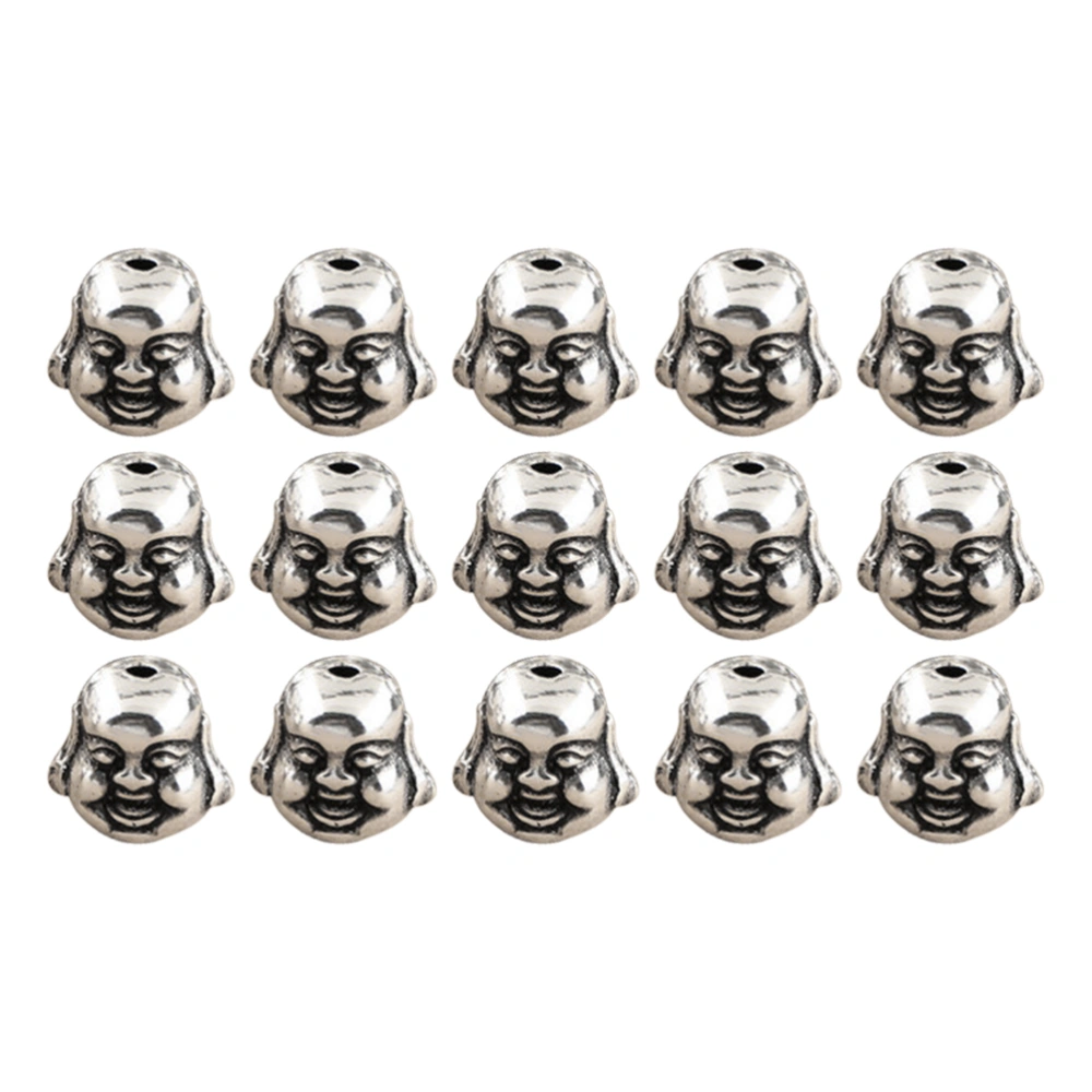 20Pcs Quality Alloy Spacer Buddha Beads DIY Manual Religious Accessories 8x10mm (Tibetan Silver)