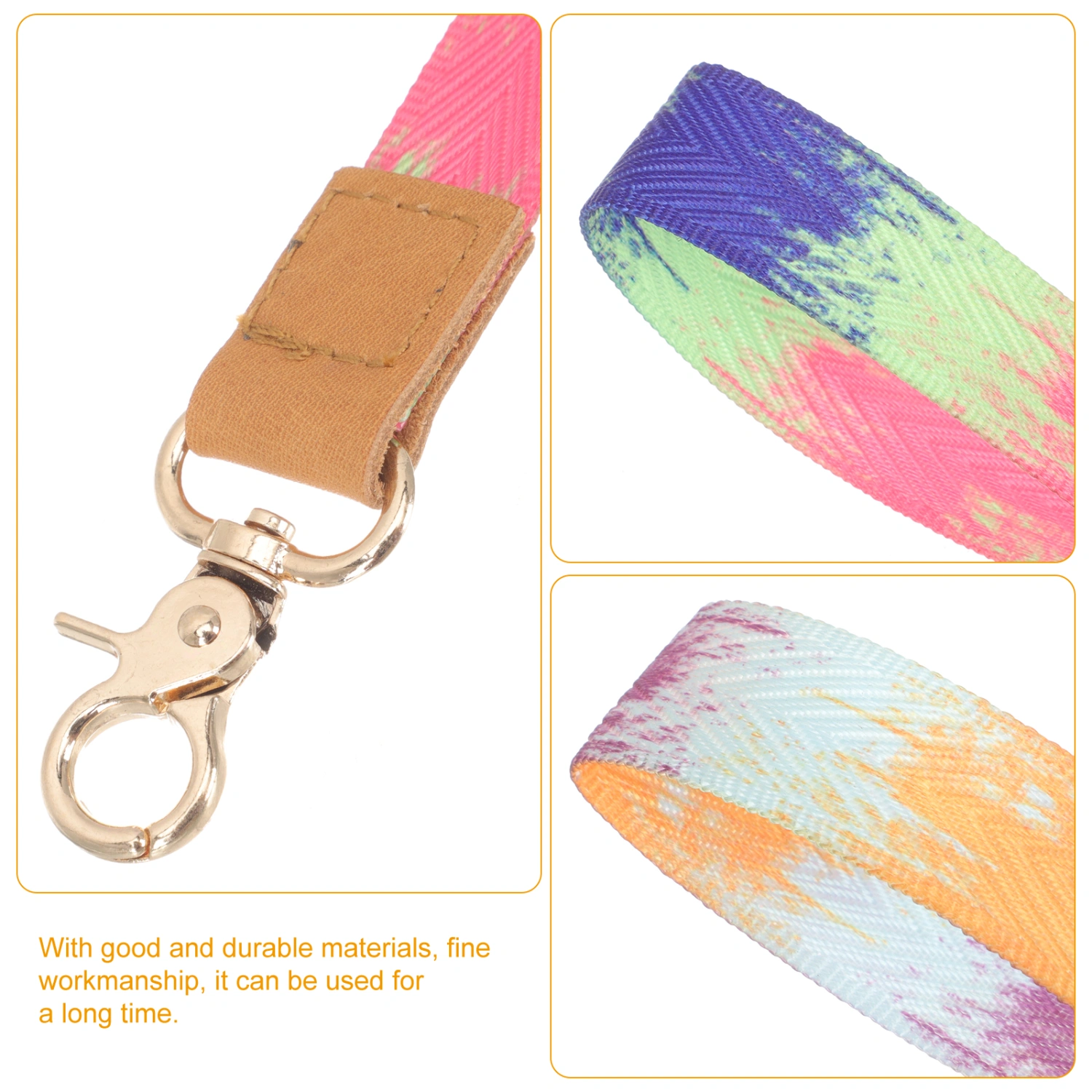 2pcs Neck Lanyards Key Lanyard ID Badges Lanyard Anti-lost Lanyard for Women Student