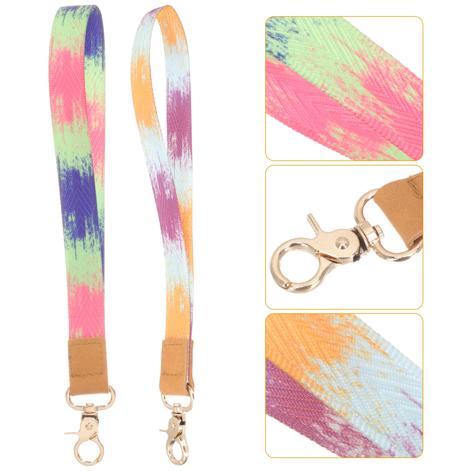 2pcs Neck Lanyards Key Lanyard ID Badges Lanyard Anti-lost Lanyard for Women Student