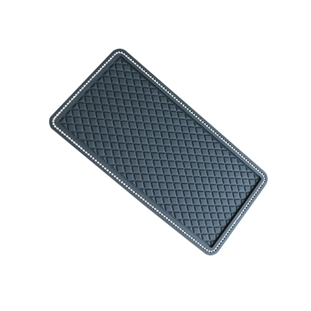 1PC Grids Car Non-slip Car Dashboard Mat Rhinestone Inlaid Antiskid Mat for Phone Sunglass (Small Grids)