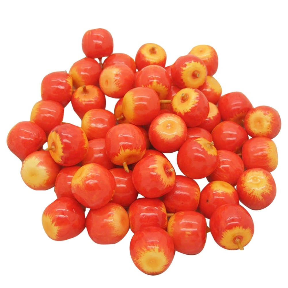 100pcs Simulated Fruit Model Miniature Fruit Model Props Creative Apple Crafts Small Apple Decor for Home Mall Store DIY Desktop (Mixed Color)