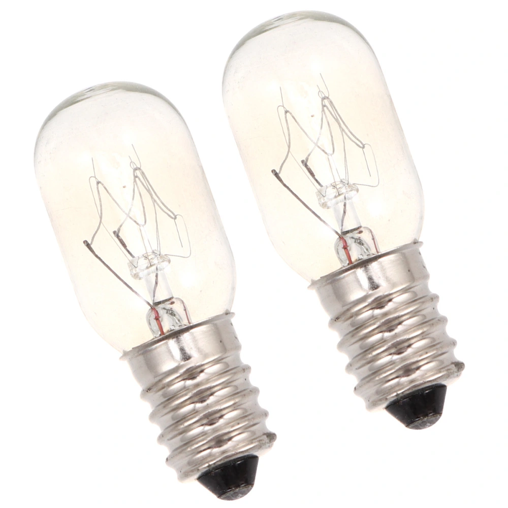 2PCS E14 Oven Light Refrigerator Light Bulb 220-230V Fridge Light Bulb Retro Tungsten Filament Lamp Bulbs Replacement Bulbs (15W)