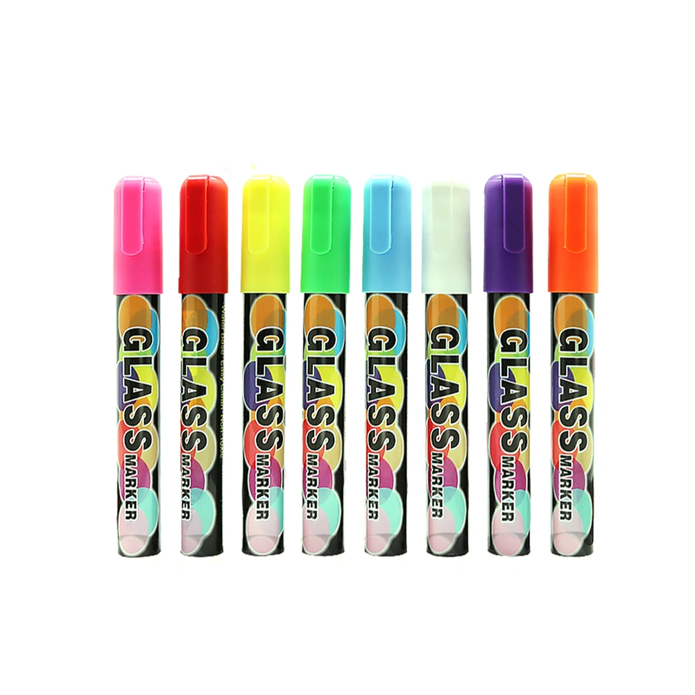 8pcs 6mm Colorful Water Soluble Chalks Set Wipe Liquid Erasable Chalks Suit