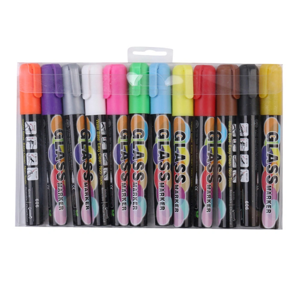 8pcs 6mm Colorful Water Soluble Chalks Set Wipe Liquid Erasable Chalks Suit