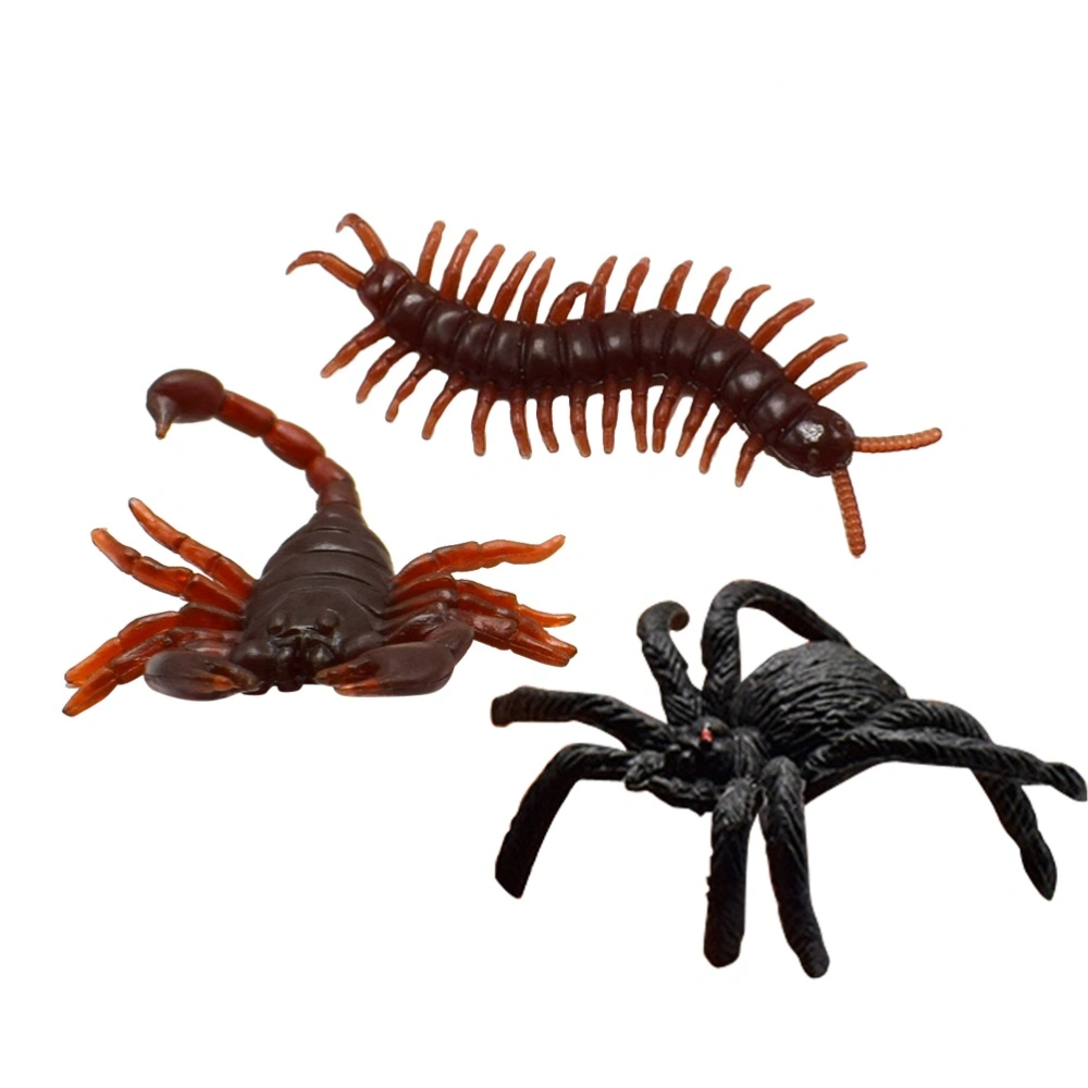 60 Pcs Realistic Simulation Spider Centipede Scorpion Insect Prank Toys Animal Model Joke Toy Gifts For Halloween Party