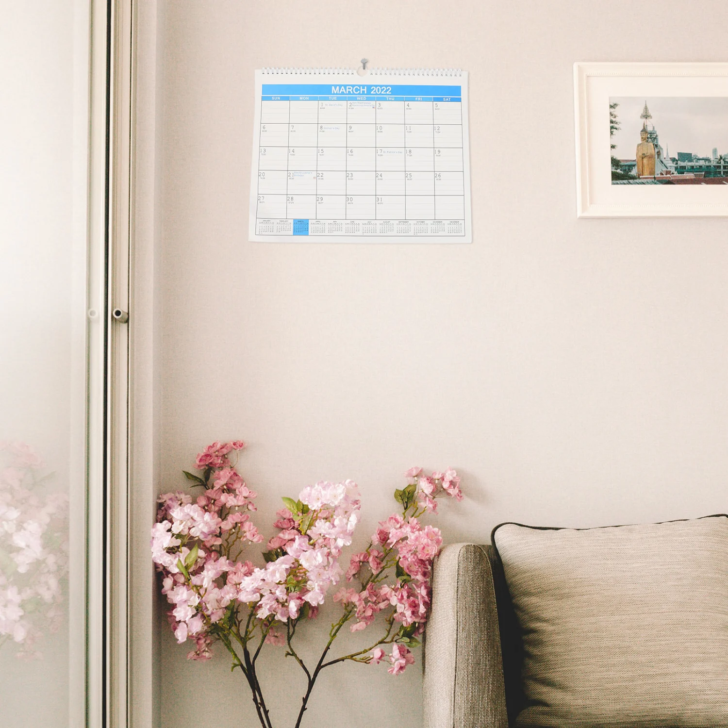 1PC 2022 New Year Wall Calendar Household Decorative Schedule Monthly Calendar