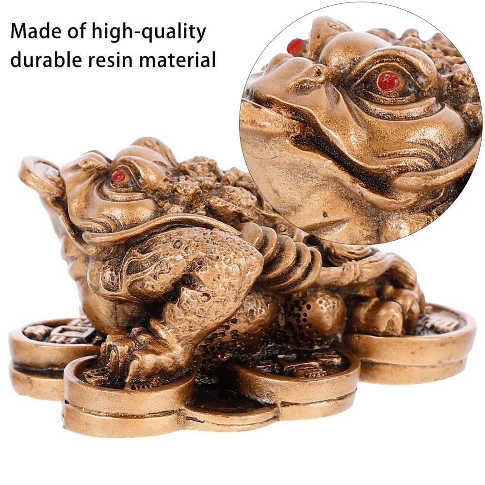 1pc Feng Shui Chinese Toad Adornment Resin Toad Decor Resin Toad Statue