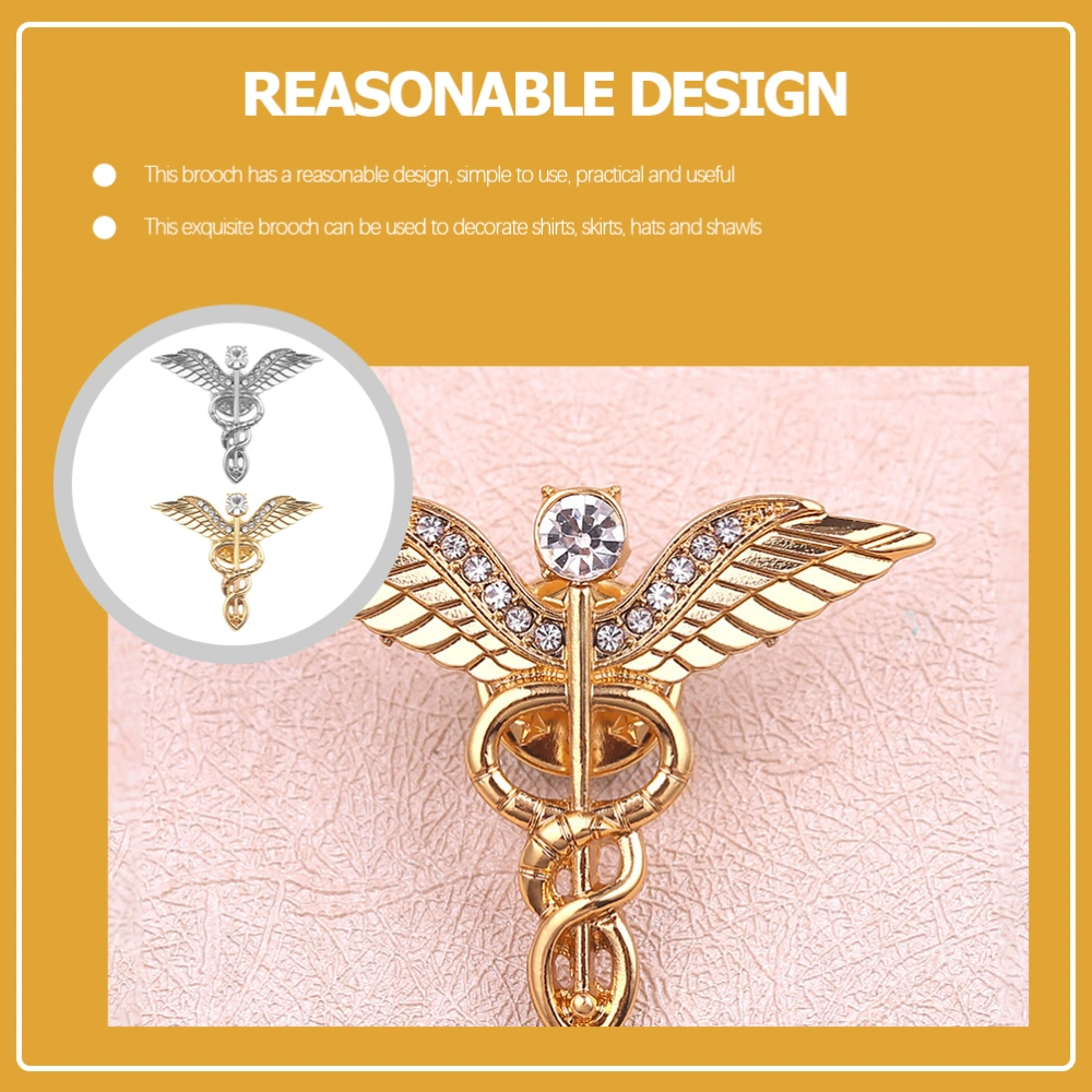 2Pcs Angel Wing Brooches Wedding Brooch Fashion Brooch Pin Exquisite Brooch