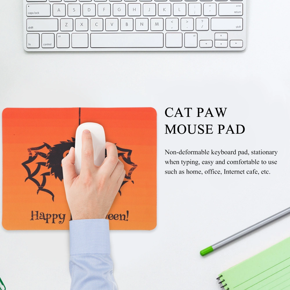 Halloween Gaming Mouse Mat Halloween Non-slip Mousepad Halloween Spider Mouse Pad