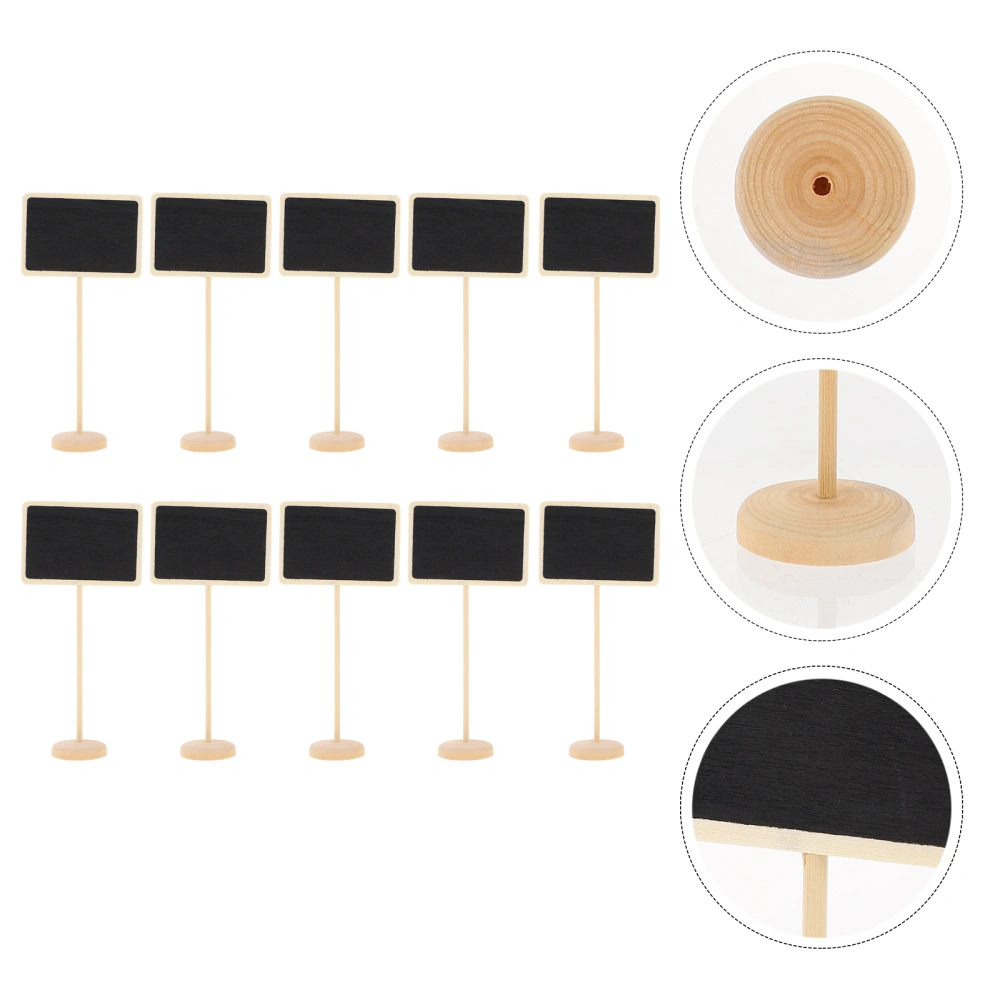 10pcs Chalkboard Decors Mini Wooden Chalkboards Wood Chalkboard Toppers