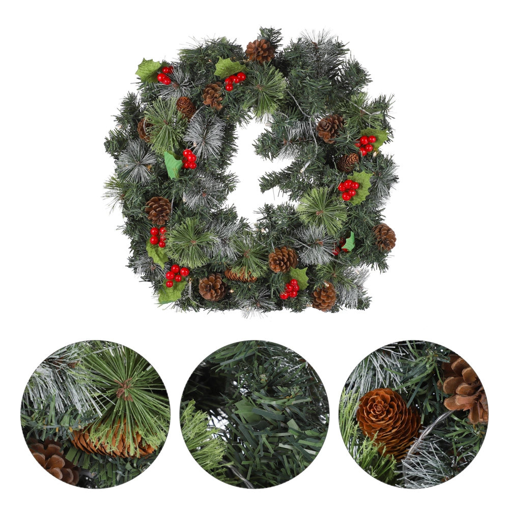 1pc Christmas Glowing Wreath Christmas Glowing Garland Christmas Decor Garland