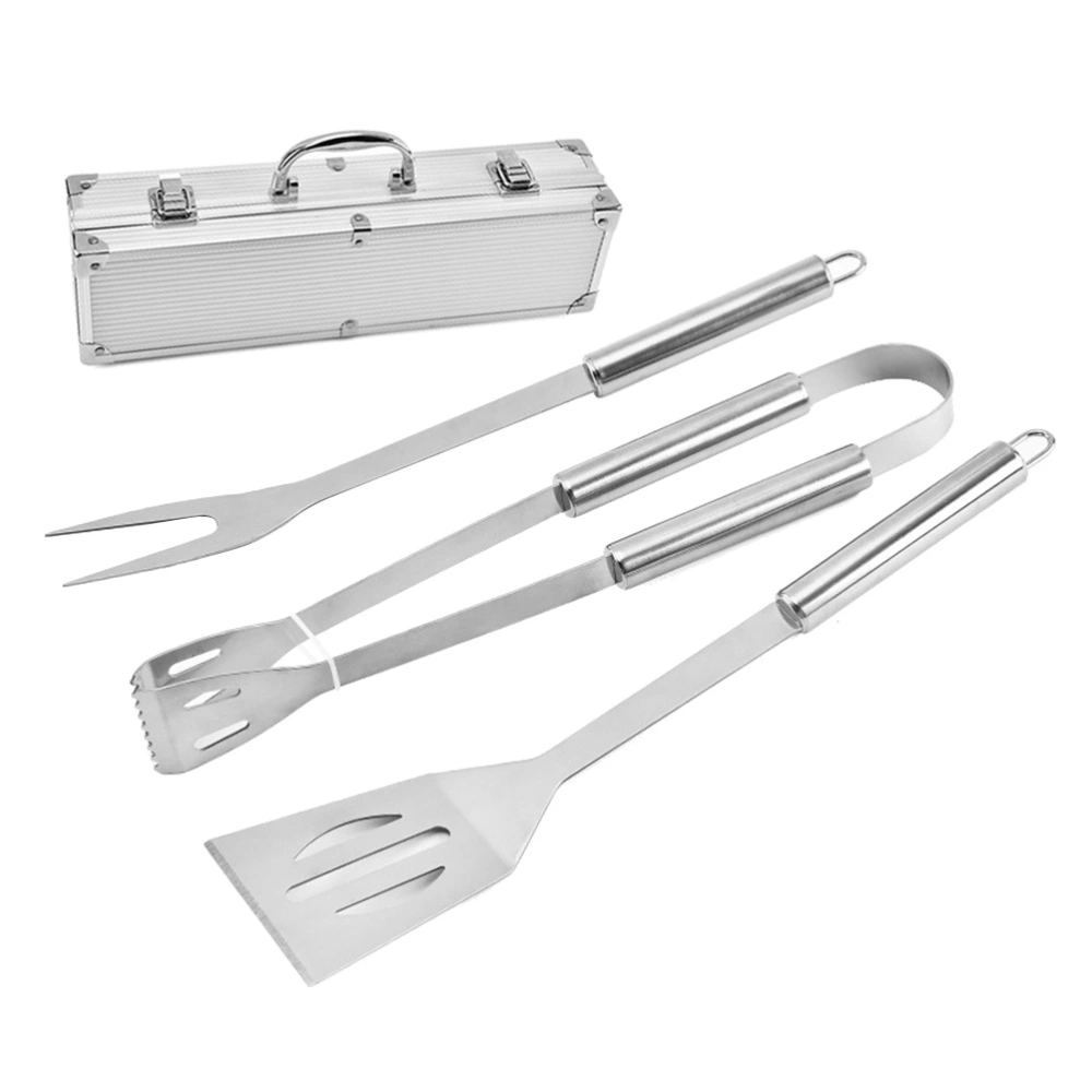 Outdoor Portable Barbecue Set Stainless Steel Grill Utensils with Aluminium Case BBQ Tools Combination