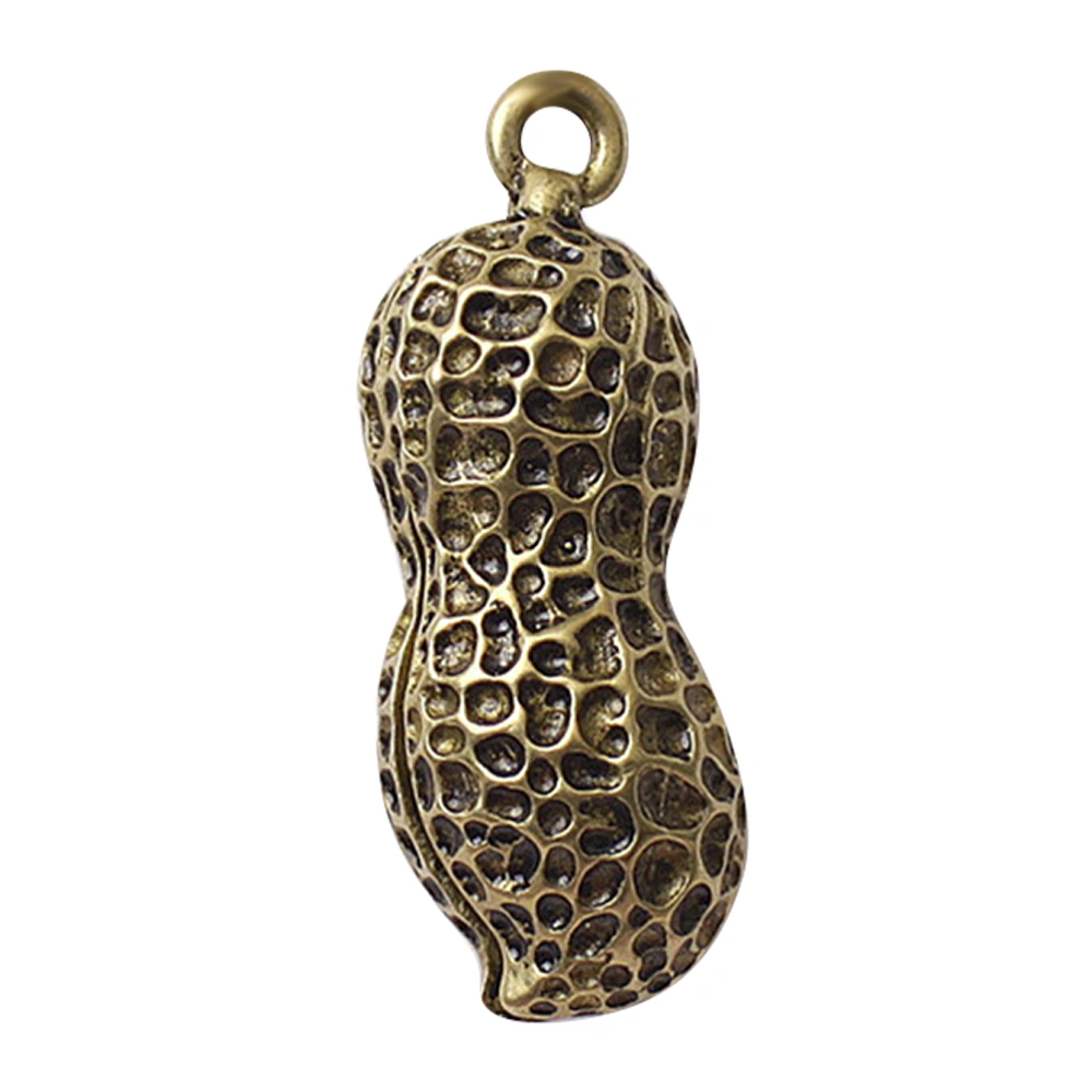 Creative Peanut Key Ring Pendant Peanut Key Chain Ornament Brass Pendant DIY Accessory