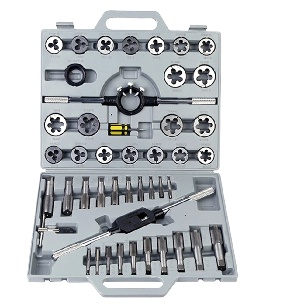 45 in 1 Tap and Die Set Wrench Kit Inch Repair Tool for Tapping Cutting Threading