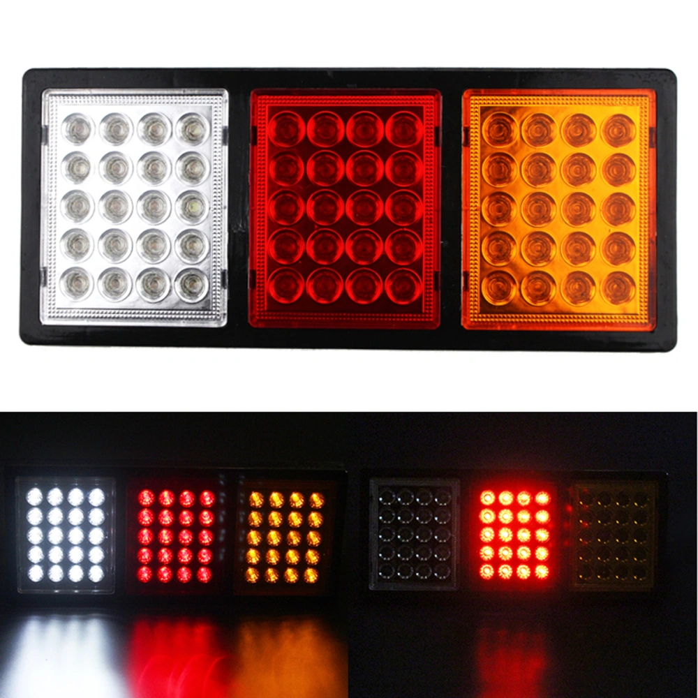 1 Pair 24V 60 LEDs 6000K Trailer Rear Light High Brighness Lamp for Truck Lorry Trailer