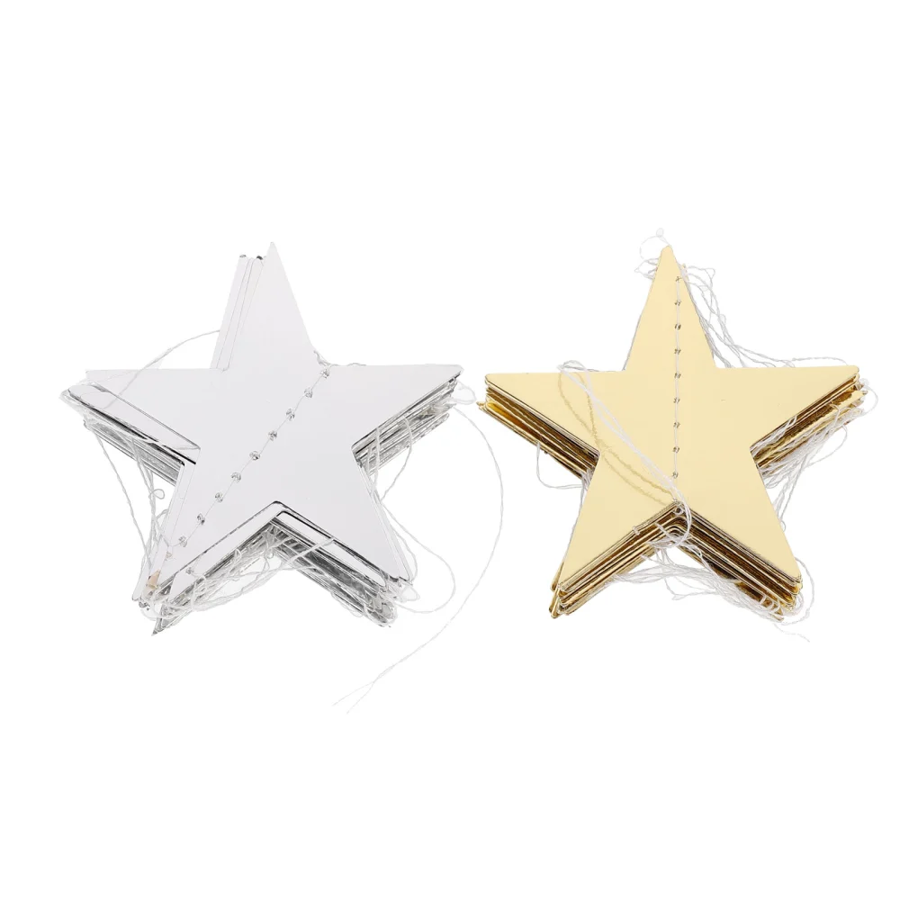 4Pcs Star Paper Garland Party Hanging Decorations Beautiful Festival Banners