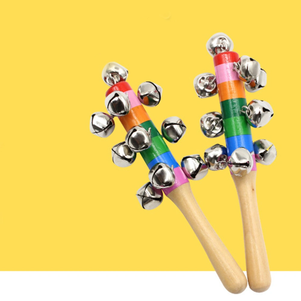 5pcs Funny Kids Rattle Toy Colorful Handbells Playthings Creative Handbell Toy for Baby Infant