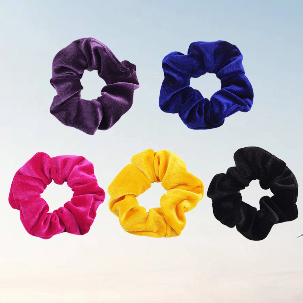 5pcs Stretch Hair Ties Elastic Hair Rope Ponytail Holders Hair Accessories for Women Girls