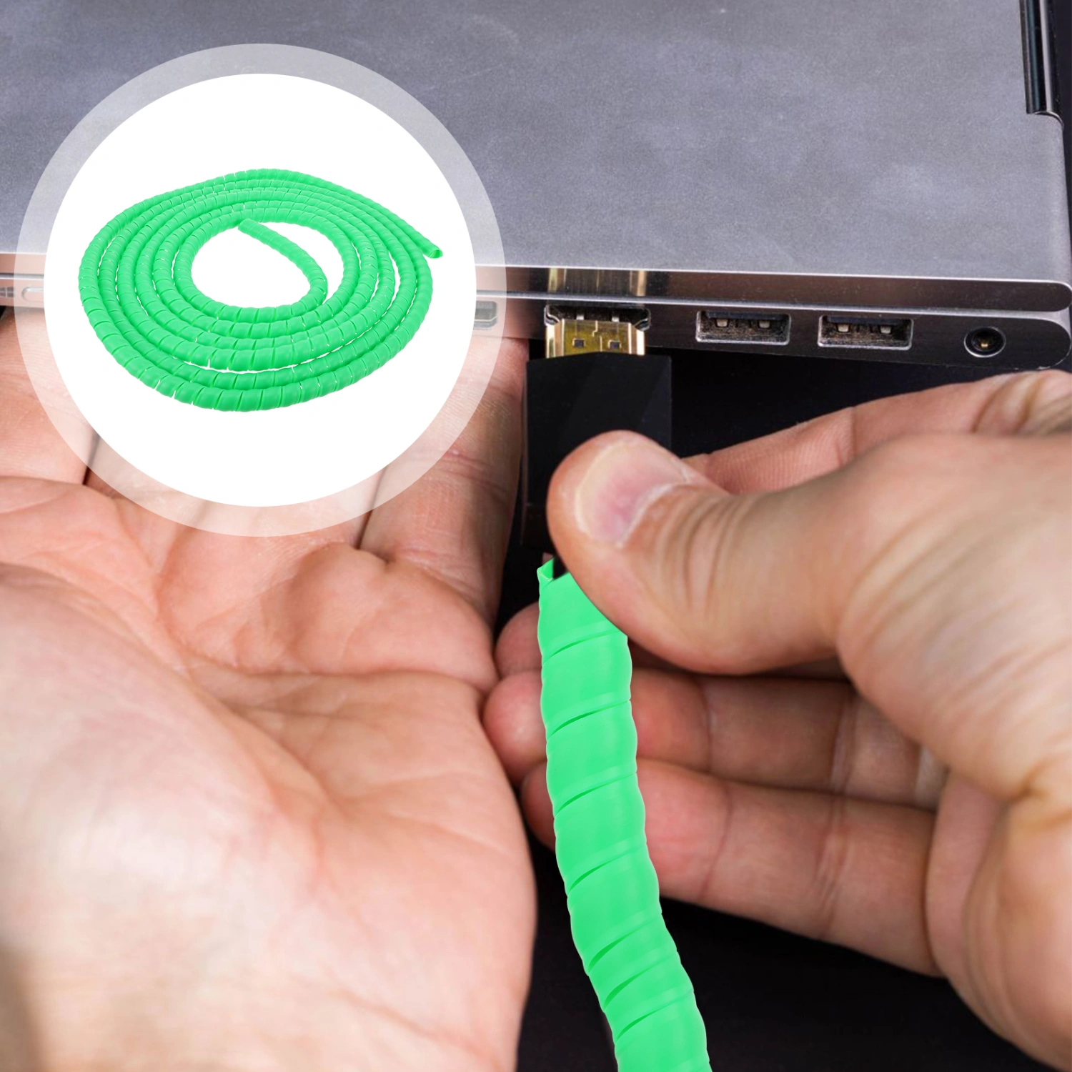 Cable Management Wrap Data Line Organizer Cord Flexible Wire Hider Supply