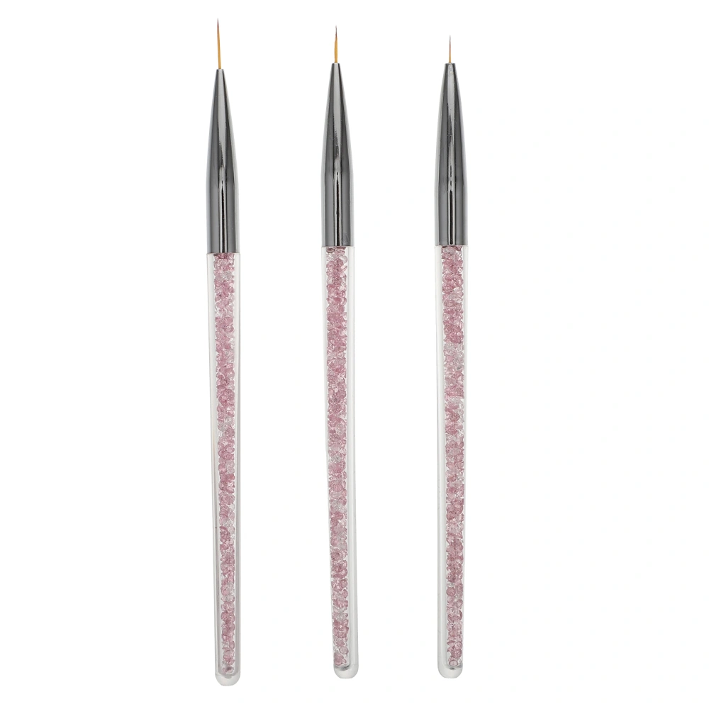 3Pcs Nail Line Drawing Brush Line Drawing Flower Line Drawing Pens for Salon